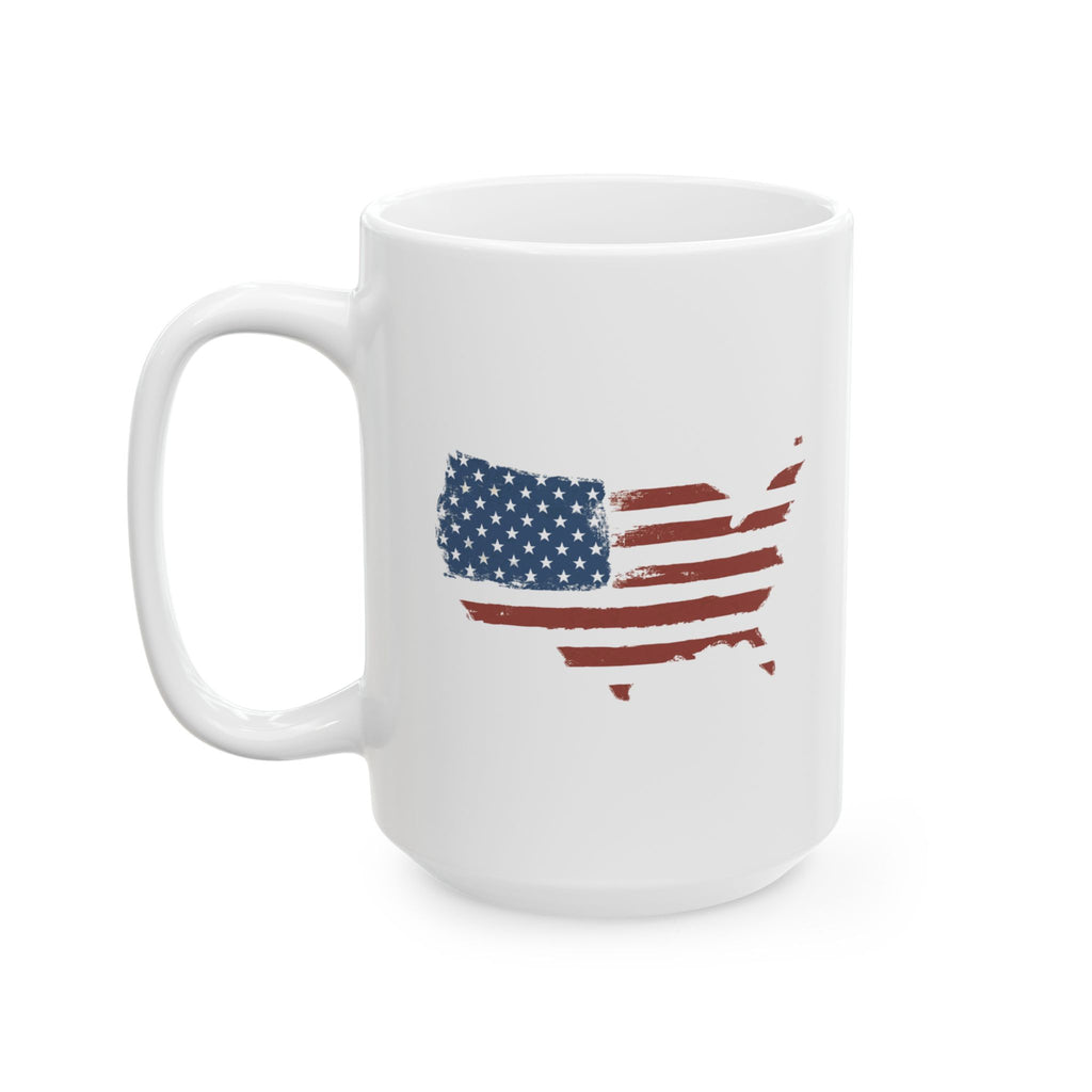 American Flag Map Ceramic Mug 4 American Patriots