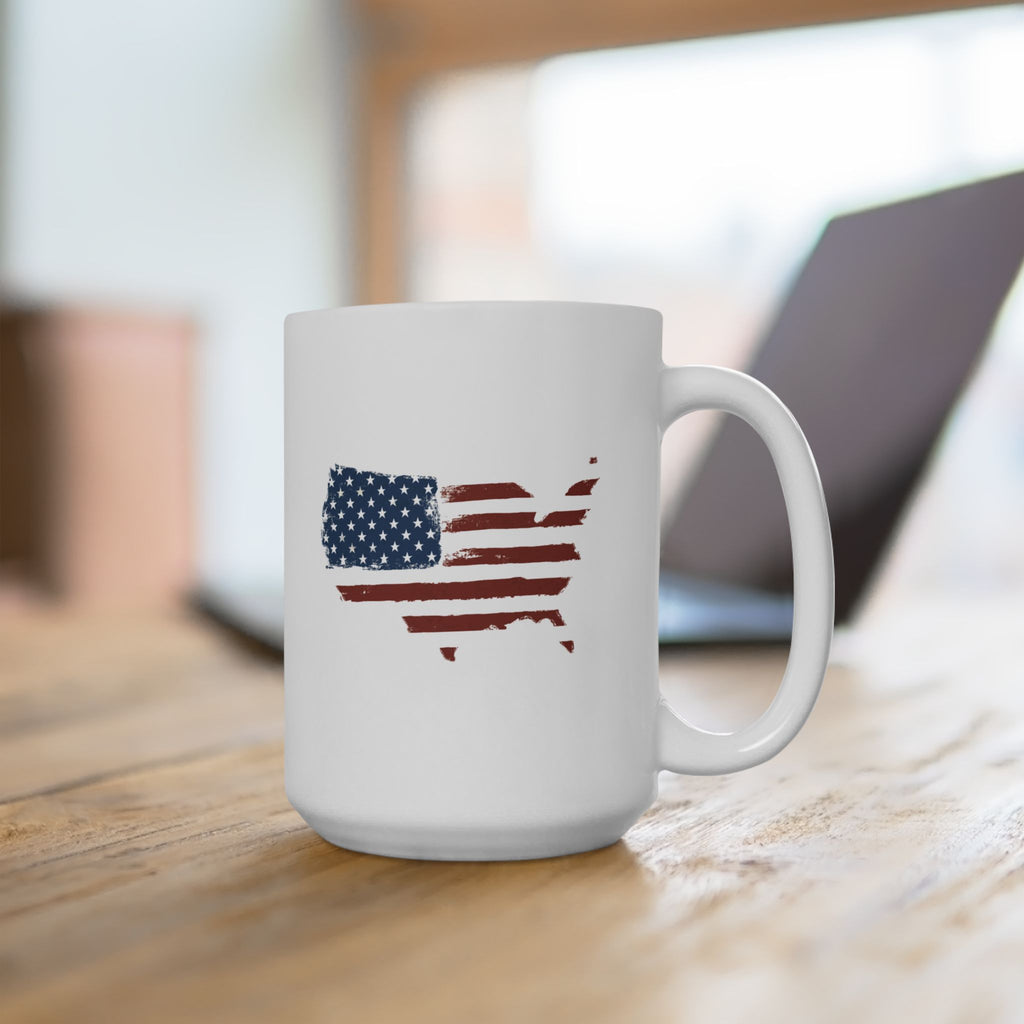 American Flag Map Ceramic Mug 4 American Patriots